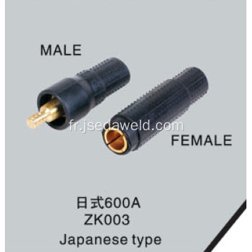 Fiche de dégauchisseuse de câble et prise japonais Type 600 a